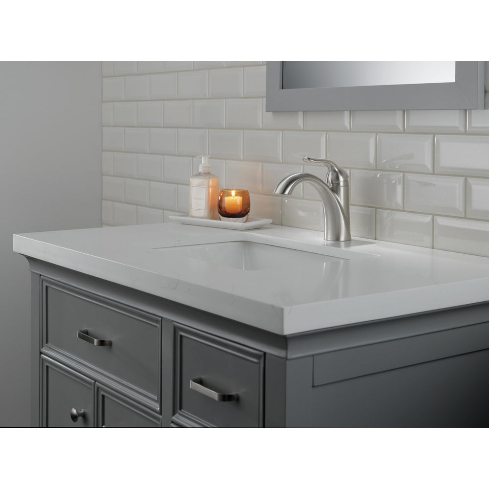 Delta Lahara Single Handle Centerset Lavatory Faucet - Stainless