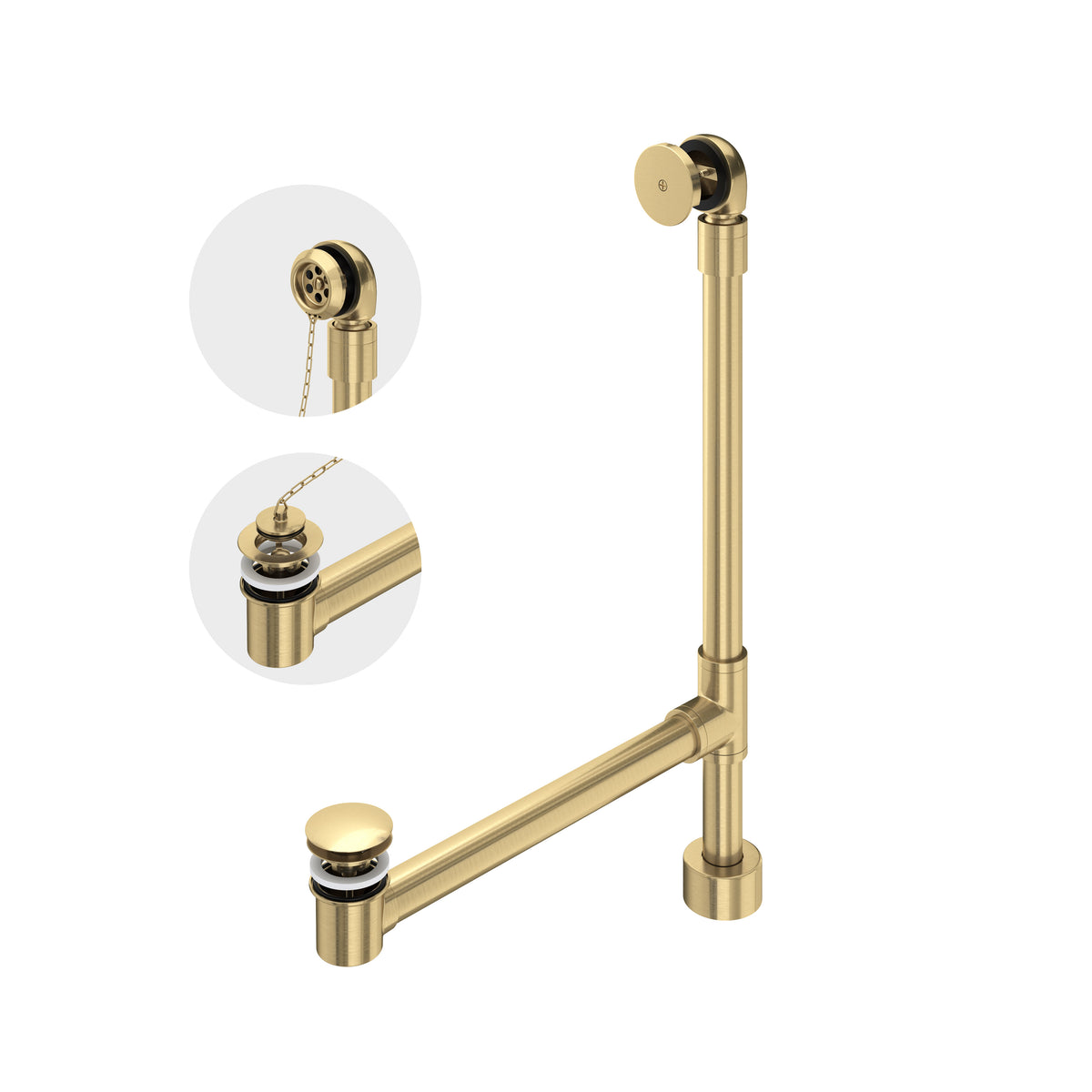 Victoria + Albert Freestanding Bathtub Drain For Above-Floor Installation Box K-50 - Antique Gold