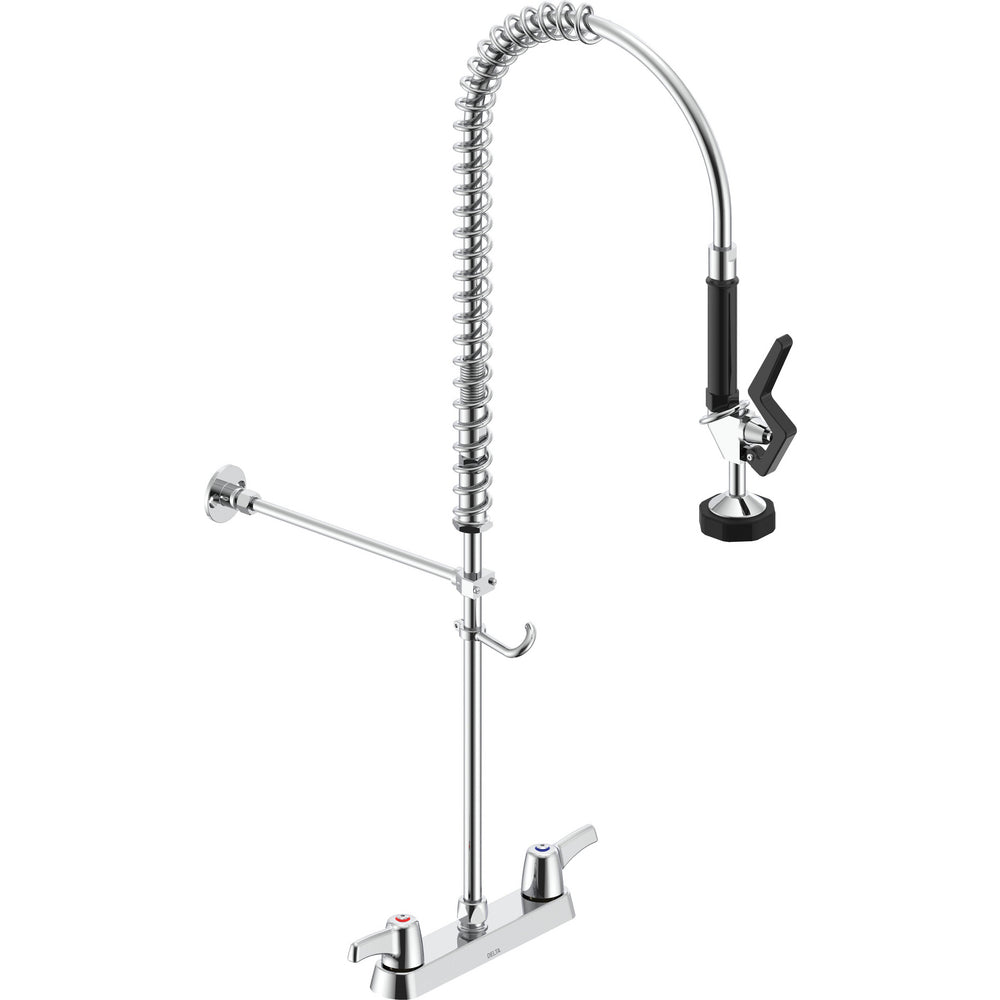 Delta Commercial 55C1213 Two-Handle Deck-mount Pre-Rinse Faucet - Chrome