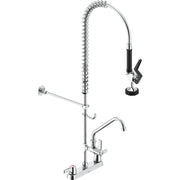 Delta Commercial 55C1283 Two-Handle Deck-mount Pre-Rinse Faucet with 8" Add-On Faucet