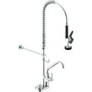 Delta Commercial 55C1383 Two-Handle Centreset Deck-mount Pre-Rinse Faucet with 8" Add-On Faucet