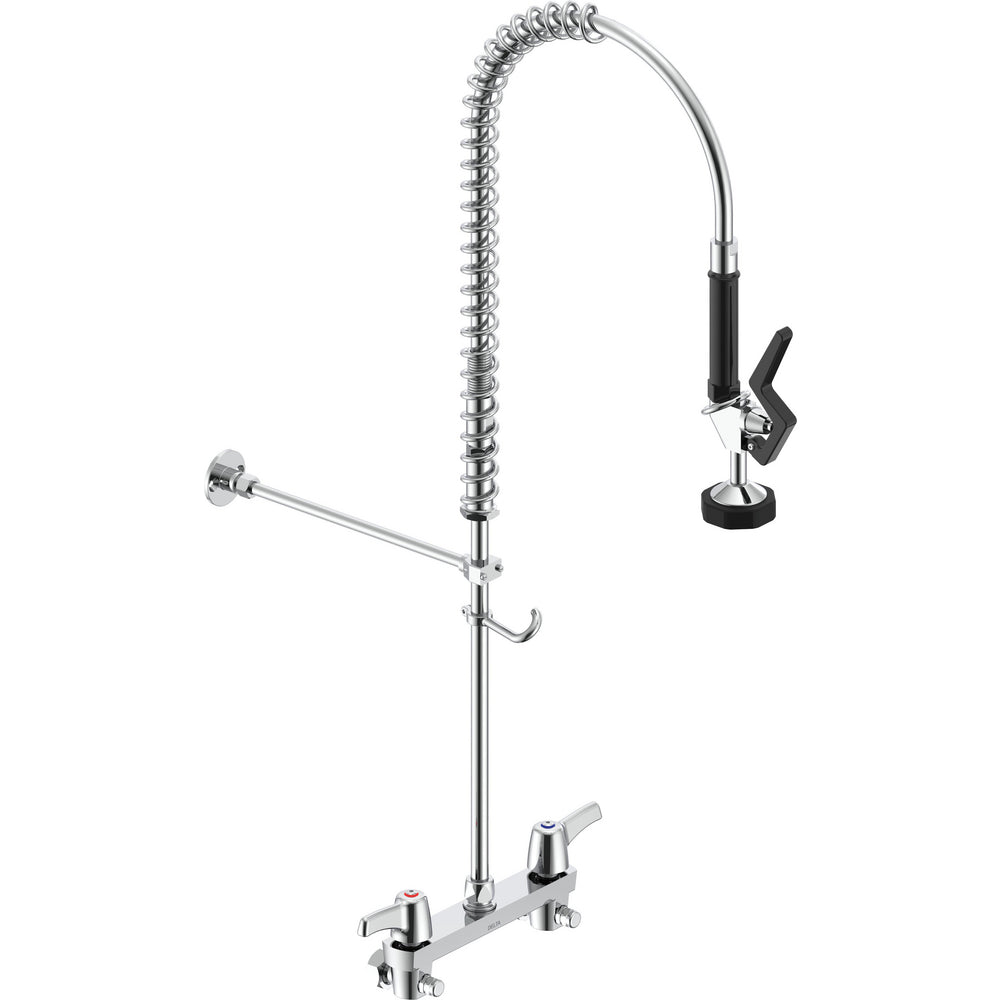 Delta Commercial 55C1513 Two-Handle Wall-Mount Pre-Rinse Faucet - Chrome