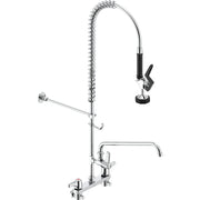 Delta Commercial 55C1583-S8 Two-Handle Wall-mount Pre-Rinse Faucet with 14" Add-On Faucet