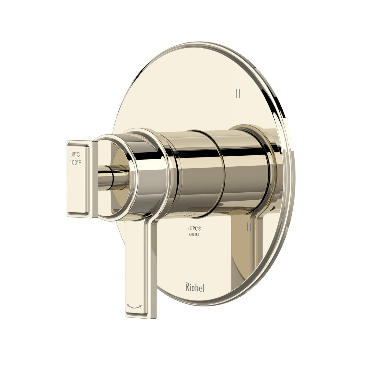 Riobel Manifesto 1/2" Thermostatic & Pressure Balance Valve Trim with 5 Functions - Polished Nickel (TMF45PN)