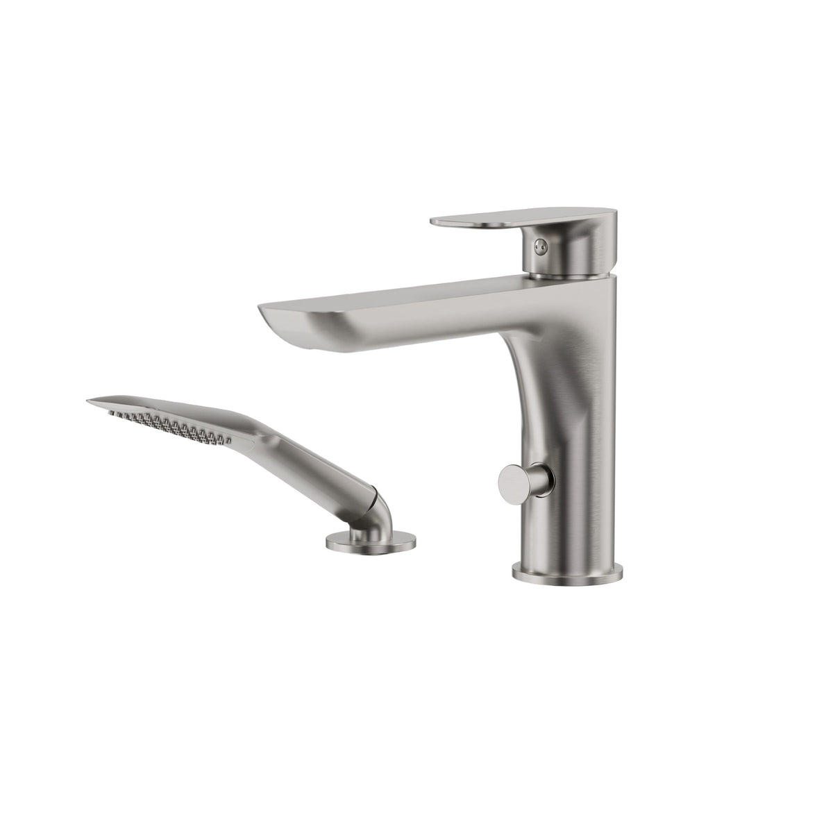 Aquabrass Xpress Must 2-piece Deckmount Tub Filler 56074 in Brushed Nickel PVD