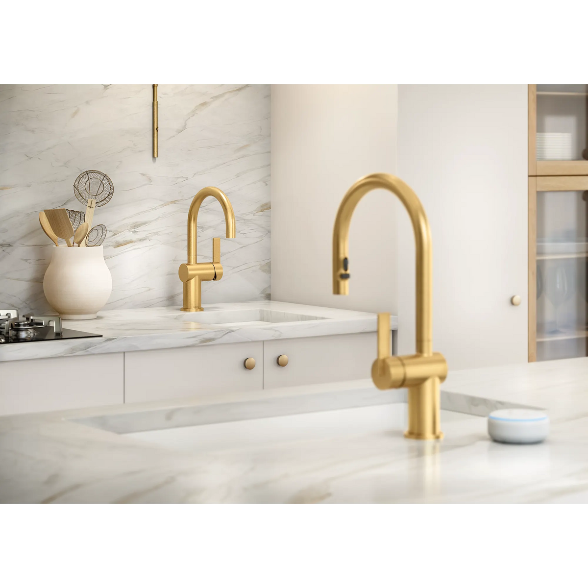 Moen Cia Single-Handle High-Arc Bar Faucet 5622 in Brushed Gold (5622BG) - view 3