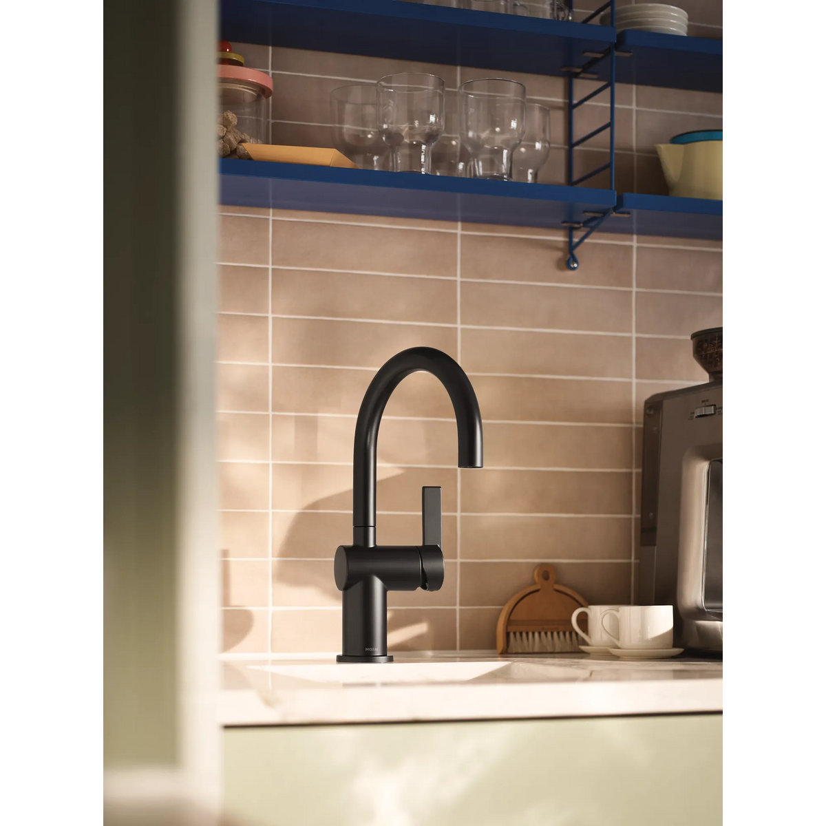 Moen Cia Single-Handle High-Arc Bar Faucet 5622 in Matte Black (5622BL) - view 6