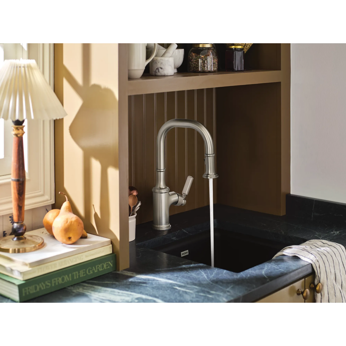 Moen Smyth Single-Handle High-Arc Pulldown Bar Faucet 5770 in Spot Resist Stainless (5770SRS) - view 5