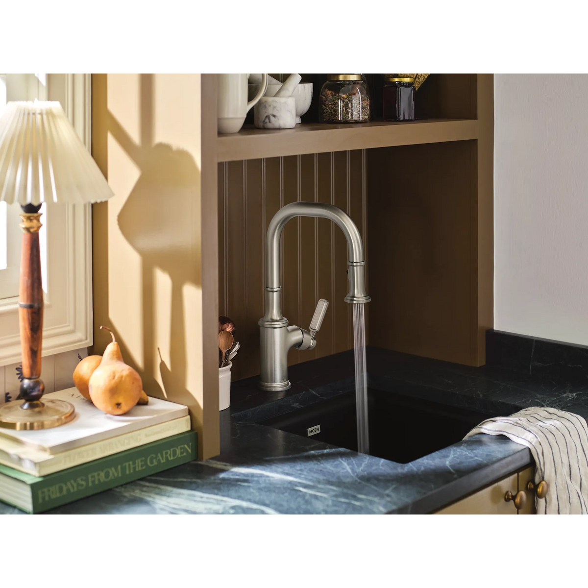 Moen Smyth Single-Handle High-Arc Pulldown Bar Faucet 5770 in Spot Resist Stainless (5770SRS) - view 4