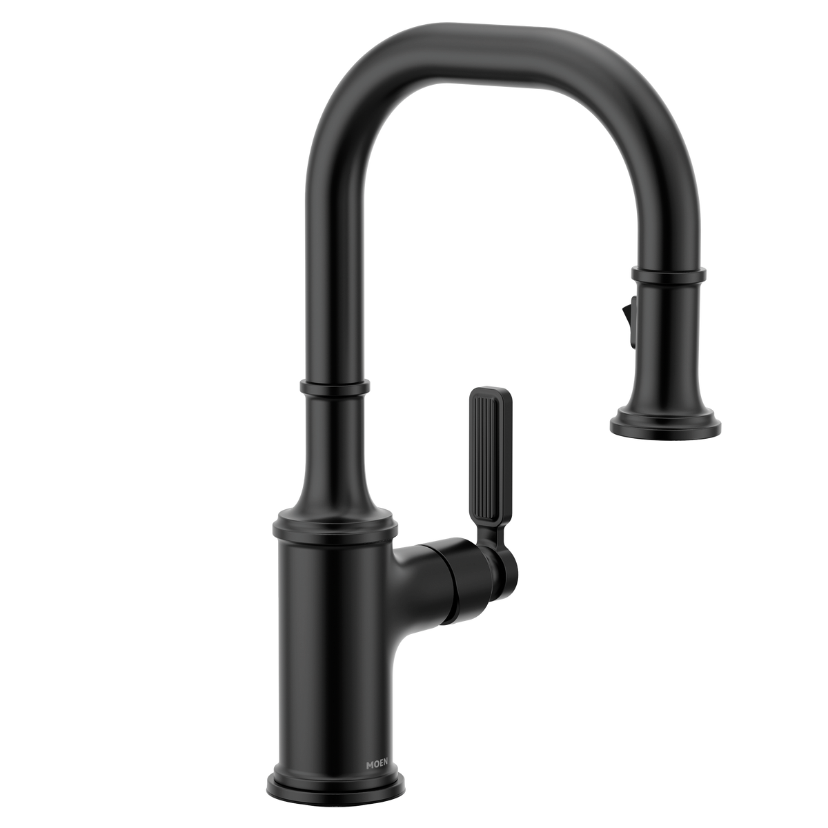 Moen Smyth Single-Handle High-Arc Pulldown Bar Faucet 5770 in Matte Black (5770BL)