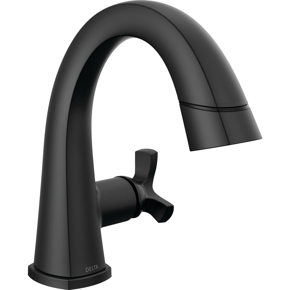 Delta Stryke Single Handle Pull Down Bathroom Faucet - Matte Black