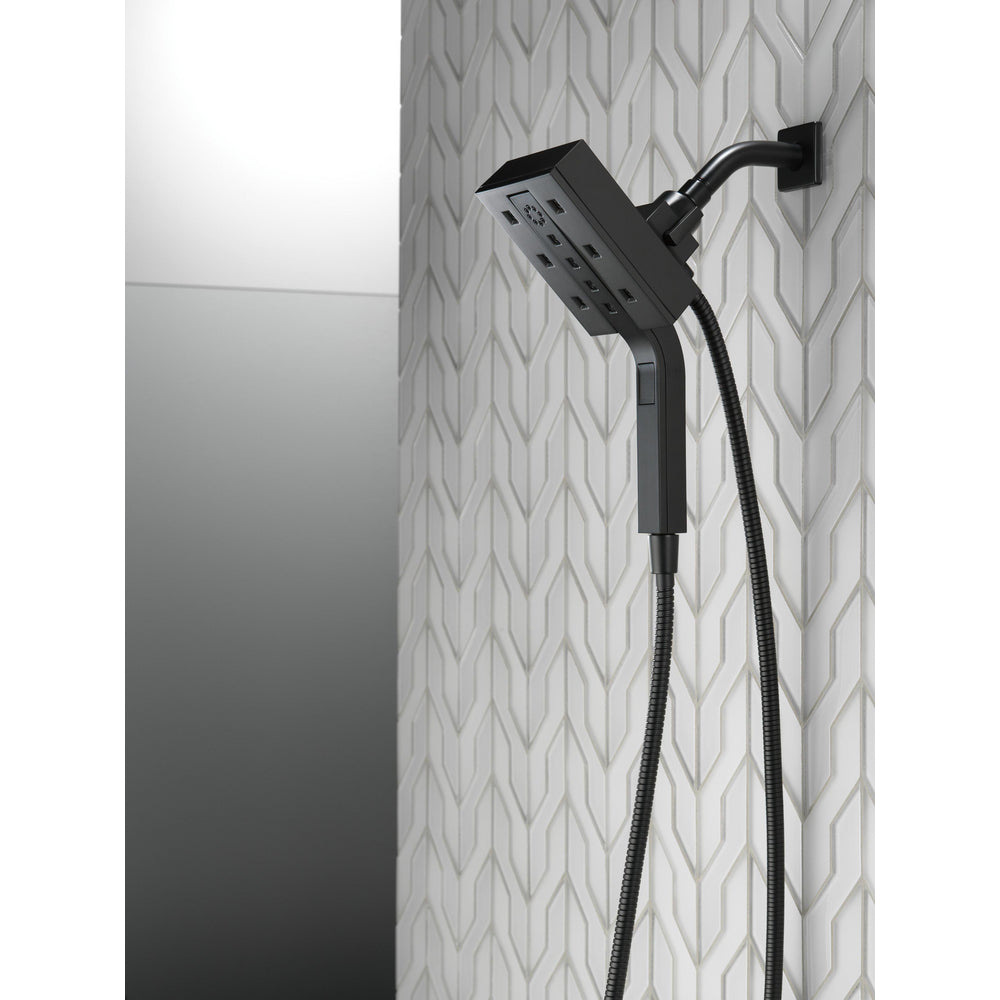 Delta H2Okinetic Shower Faucets 4-Setting Two-In-One Shower - Matte Black
