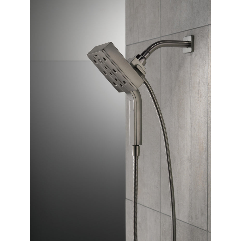 Delta H2Okinetic Shower Faucets 4-Setting Two-In-One Shower - Black Stainless