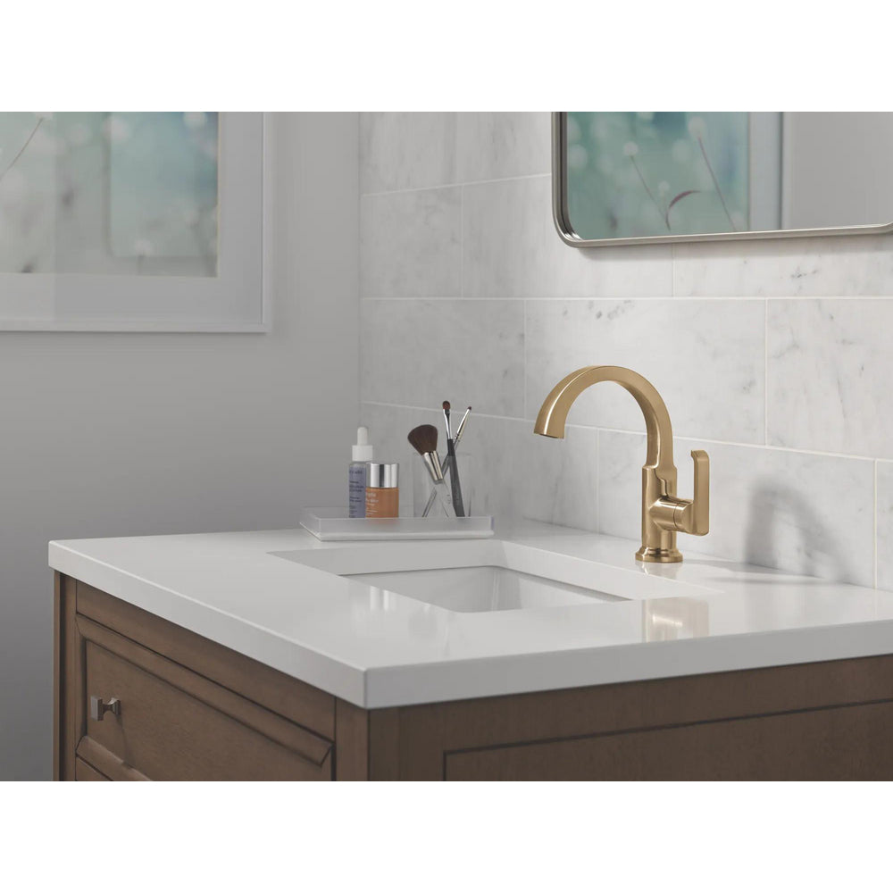 Delta Tetra Single Handle Bathroom Faucet 588SH-DST - Champagne Bronze