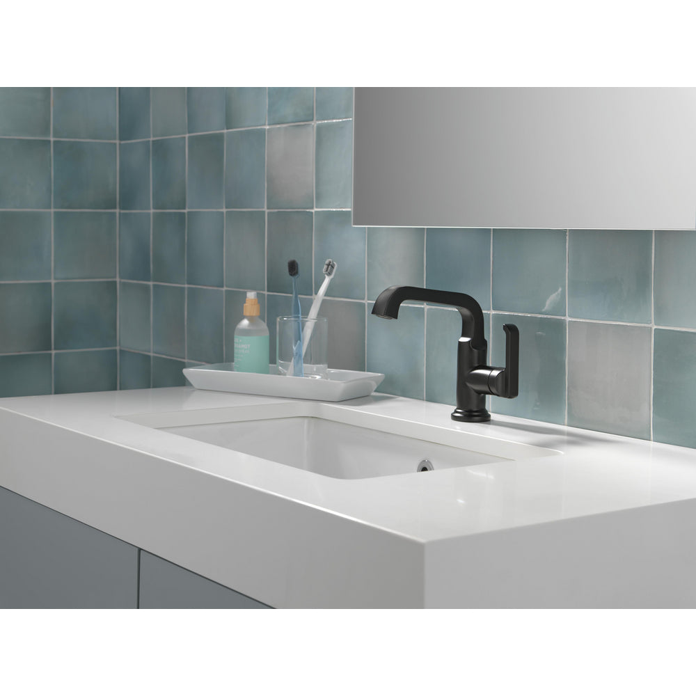 Delta Tetra Single Handle Bathroom Faucet - Matte Black