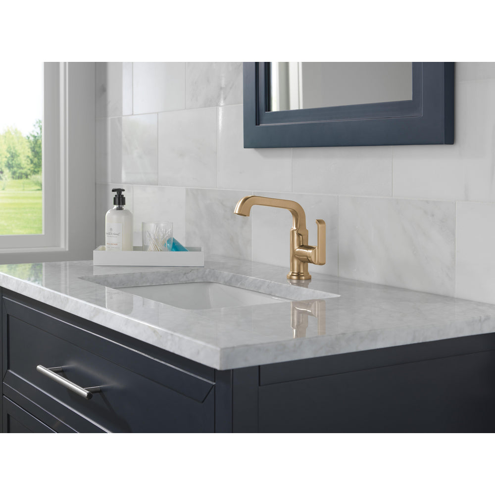 Delta Tetra Single Handle Bathroom Faucet - Champagne Bronze