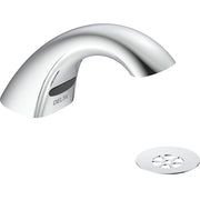 Delta Commercial 590-TFHGMHDF Electronic Single Hole Lavatory Faucet with Grid Strainer - Battery Operated