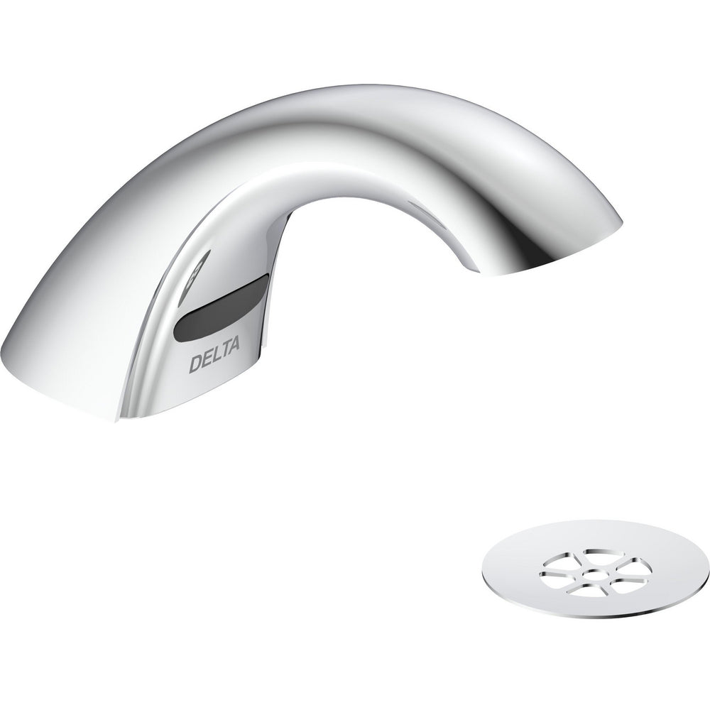 Delta Commercial 590-TFHGMHDF Electronic Single Hole Lavatory Faucet with Grid Strainer - Battery Operated