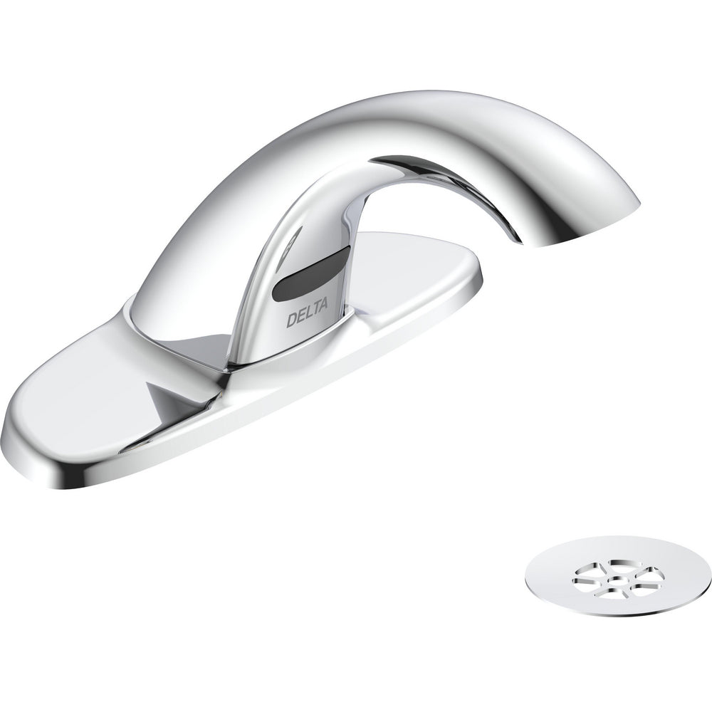 Delta Commercial 591-TFHGMHDF Electronic Lavatory Faucet with Grid Strainer - Battery Operated