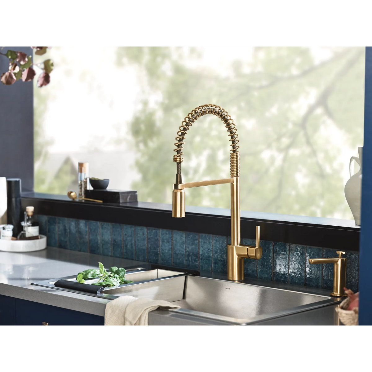 Moen Modern Soap Dispenser S3947 in Brushed Gold (S3947BG) - view 10