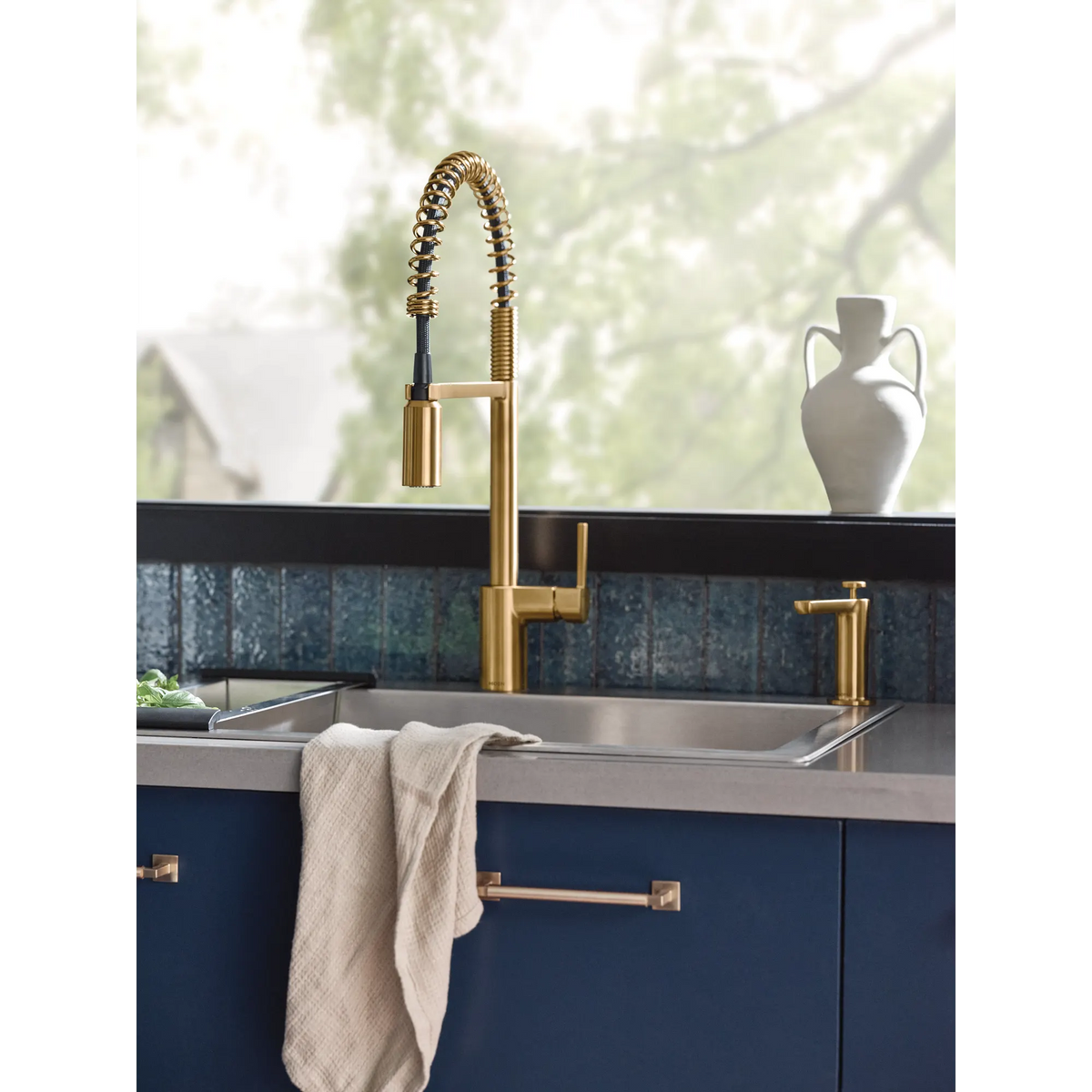 Moen Modern Soap Dispenser S3947 in Brushed Gold (S3947BG) - view 9