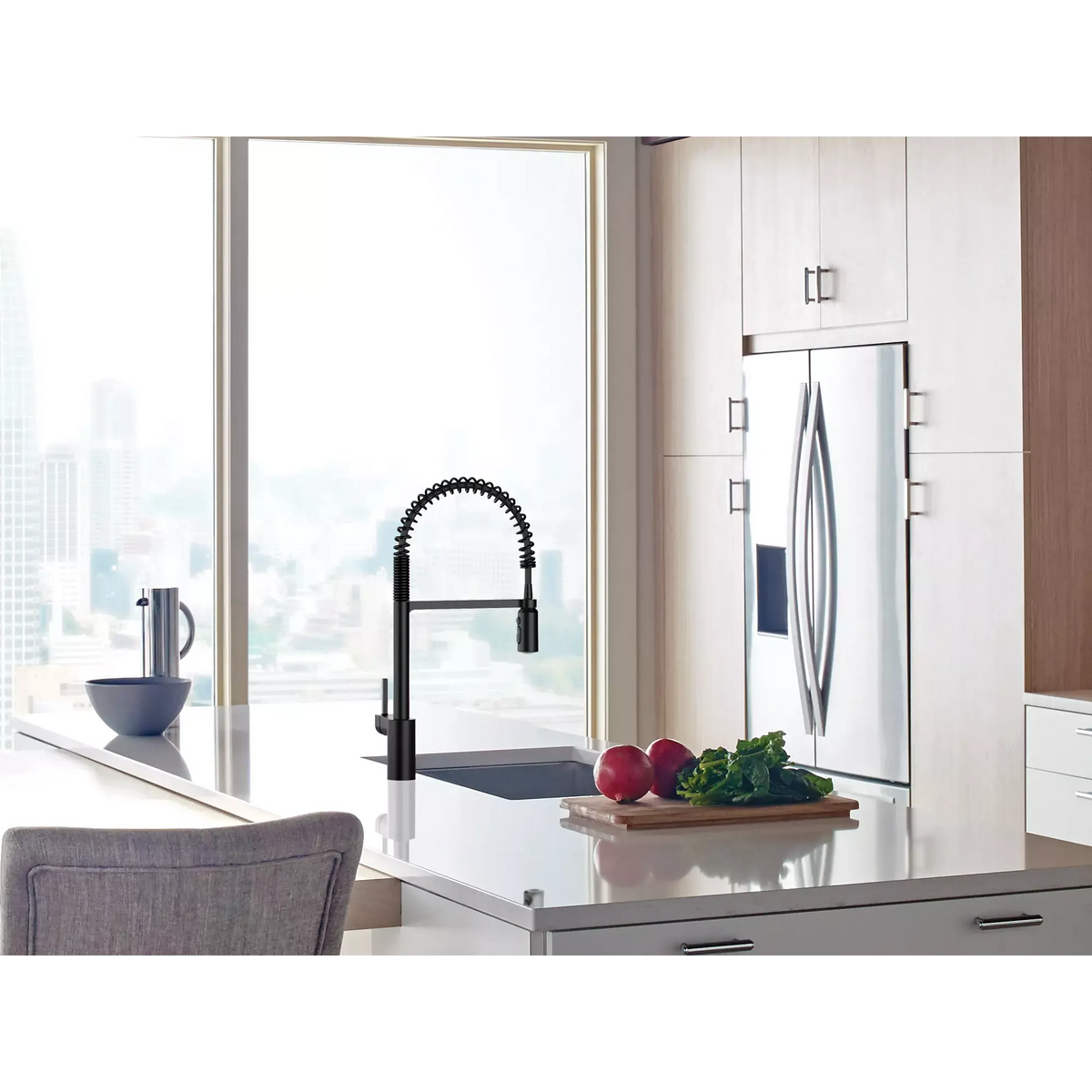 Moen Align Single-Handle Pre-Rinse Spring Pulldown Kitchen Faucet 5923 in Matte Black (5923BL) - view 2