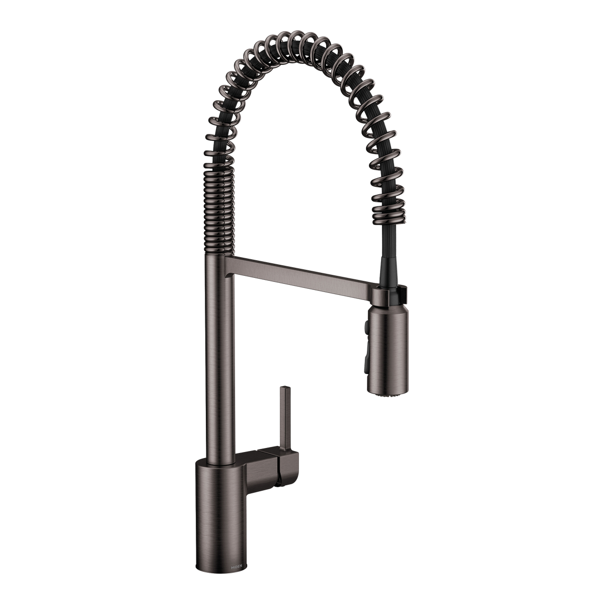 Moen Align Single-Handle Pre-Rinse Spring Pulldown Kitchen Faucet 5923 in Black Stainless (5923BLS)