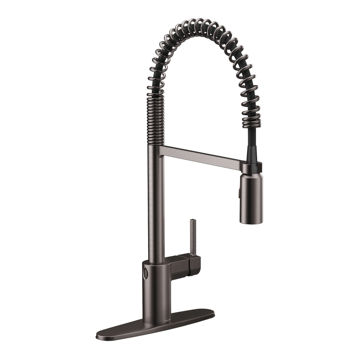 Moen Align MotionSense Wave Single-Sensor Single-Handle High-Arc Pre-Rinse Spring Pulldown Kitchen Faucet 5923EW in Black Stainless (5923EWBLS) - view 2