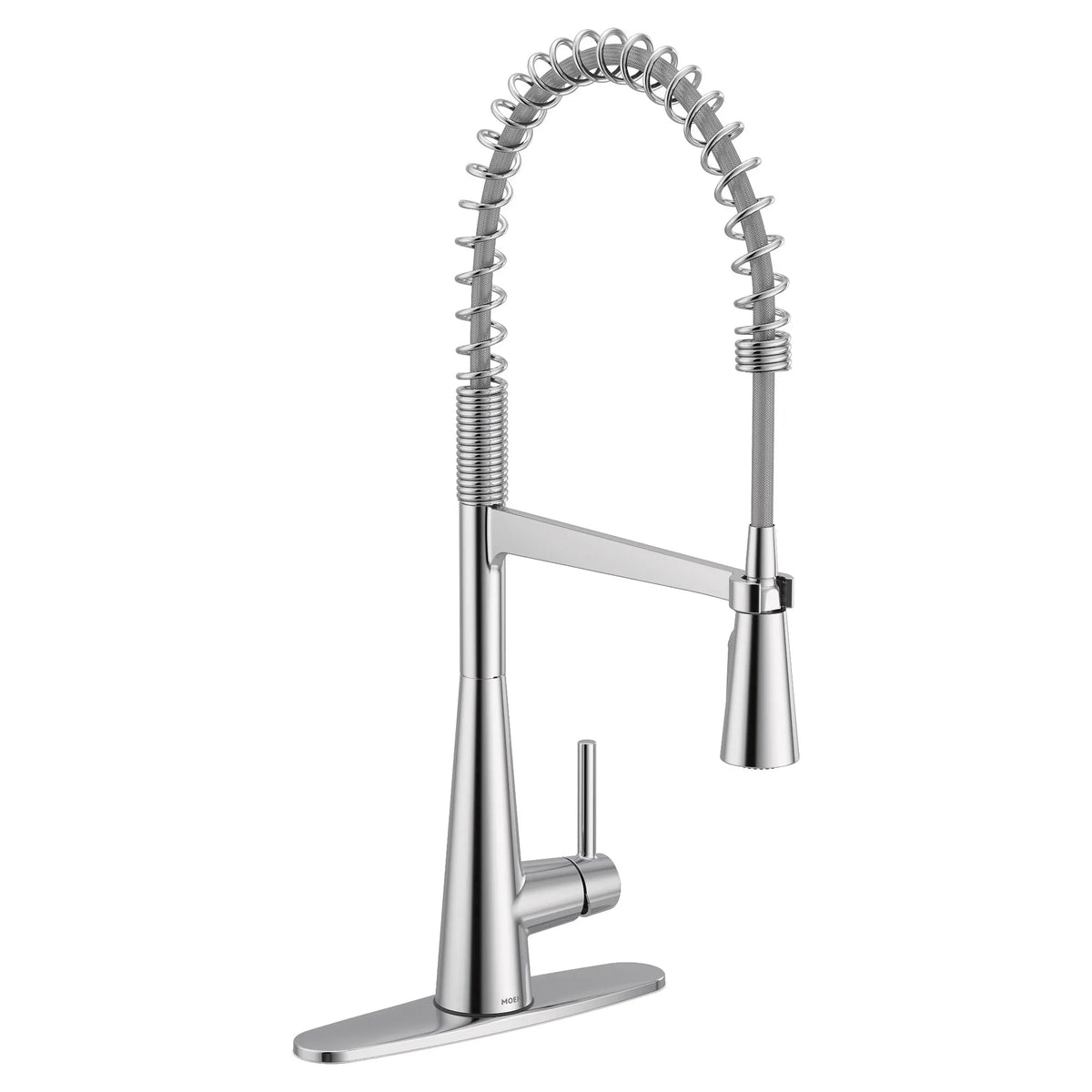 Moen Sleek Single-Handle Pre-Rinse Spring Pulldown Kitchen Faucet 5925 in Chrome (5925) - view 4