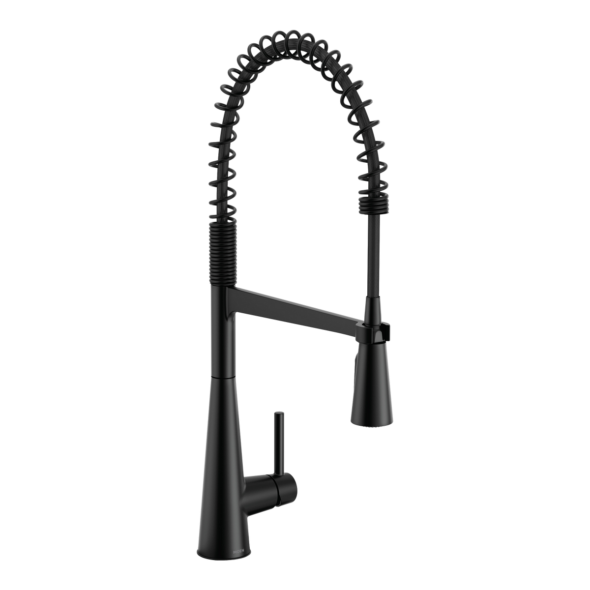 Moen Sleek Single-Handle Pre-Rinse Spring Pulldown Kitchen Faucet 5925 in Matte Black (5925BL)