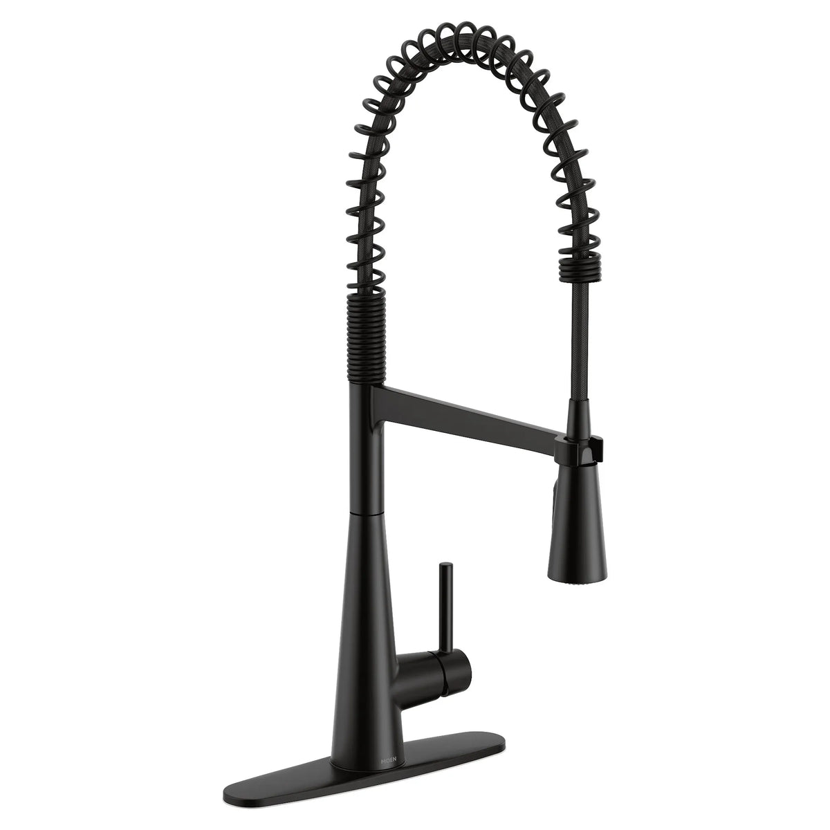 Moen Sleek Single-Handle Pre-Rinse Spring Pulldown Kitchen Faucet 5925 in Matte Black (5925BL) - view 2