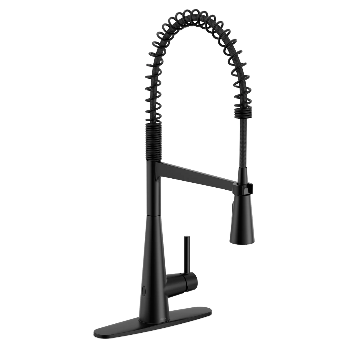 Moen Sleek MotionSense Wave Single-Sensor Single-Handle Pre-Rinse Spring Pulldown Kitchen Faucet 5925EW in Matte Black (5925EWBL) - view 2