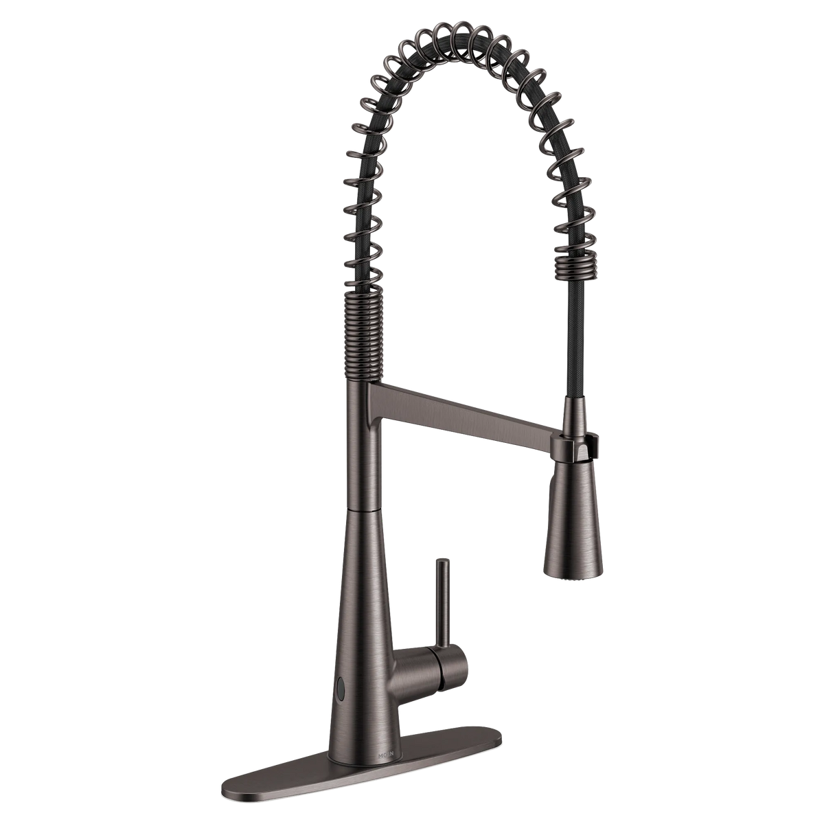 Moen Sleek MotionSense Wave Single-Sensor Single-Handle Pre-Rinse Spring Pulldown Kitchen Faucet 5925EW in Black Stainless (5925EWBLS) - view 2