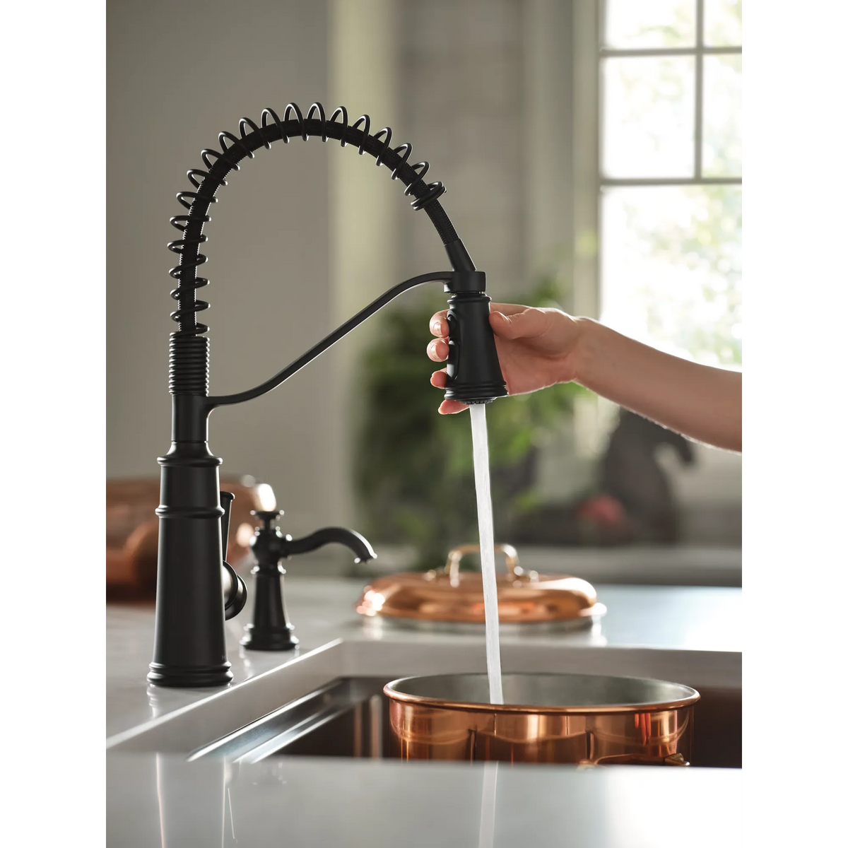 Moen Traditional Soap Dispenser S3945 in Matte Black (S3945BL) - view 7