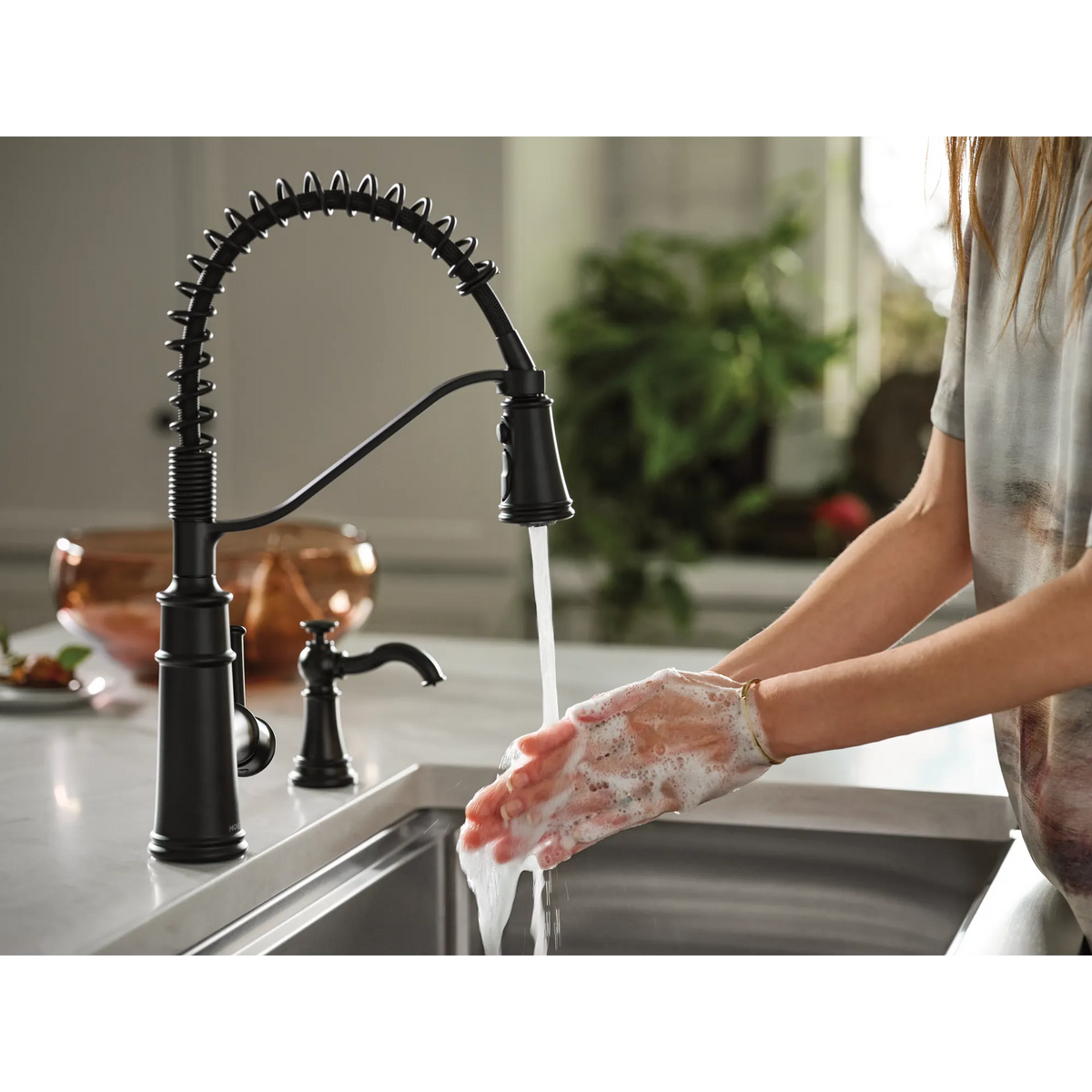 Moen Traditional Soap Dispenser S3945 in Matte Black (S3945BL) - view 9