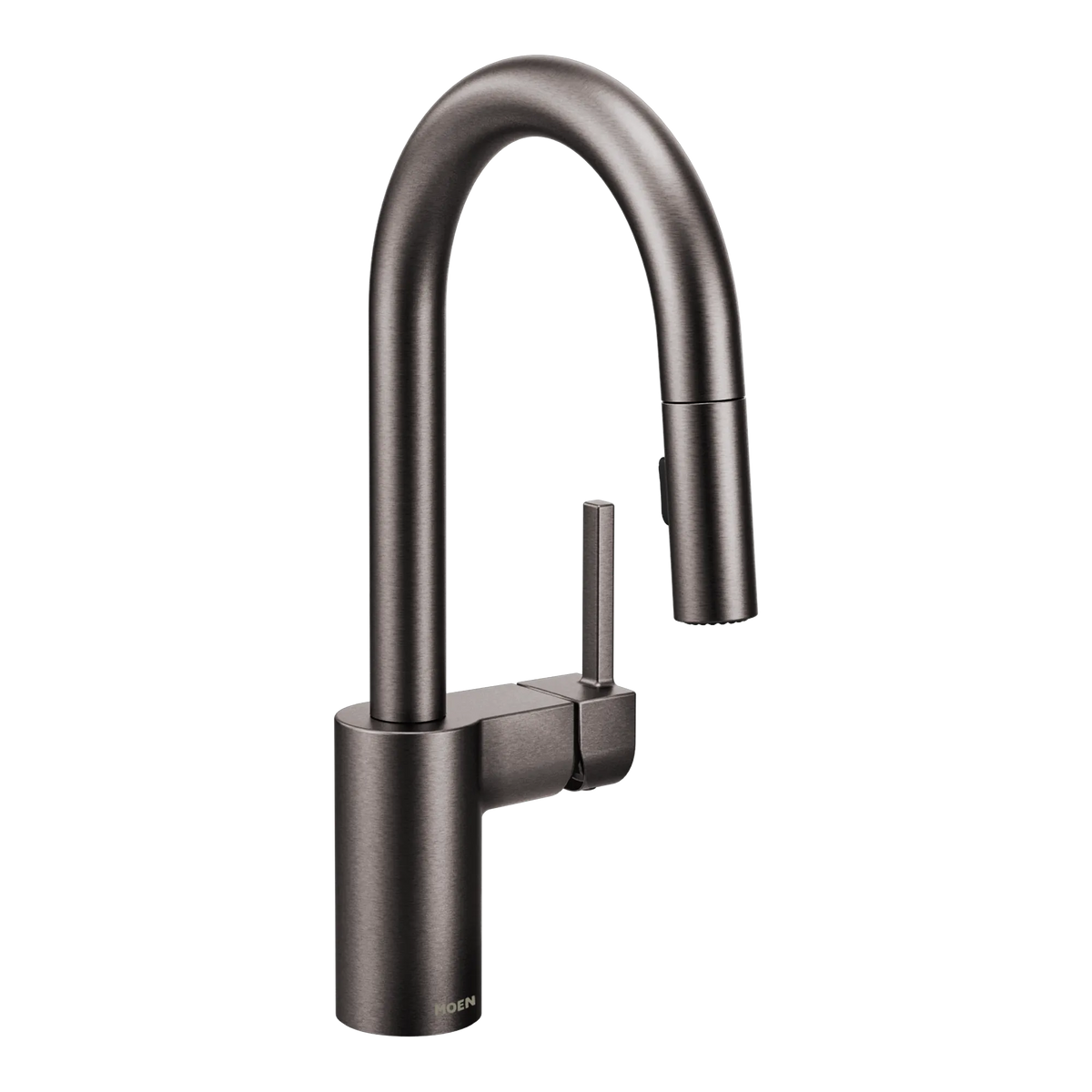 Moen Align Single-Handle Pre-Rinse Spring Pulldown Kitchen Faucet 5923 in Black Stainless (5923BLS) - view 4