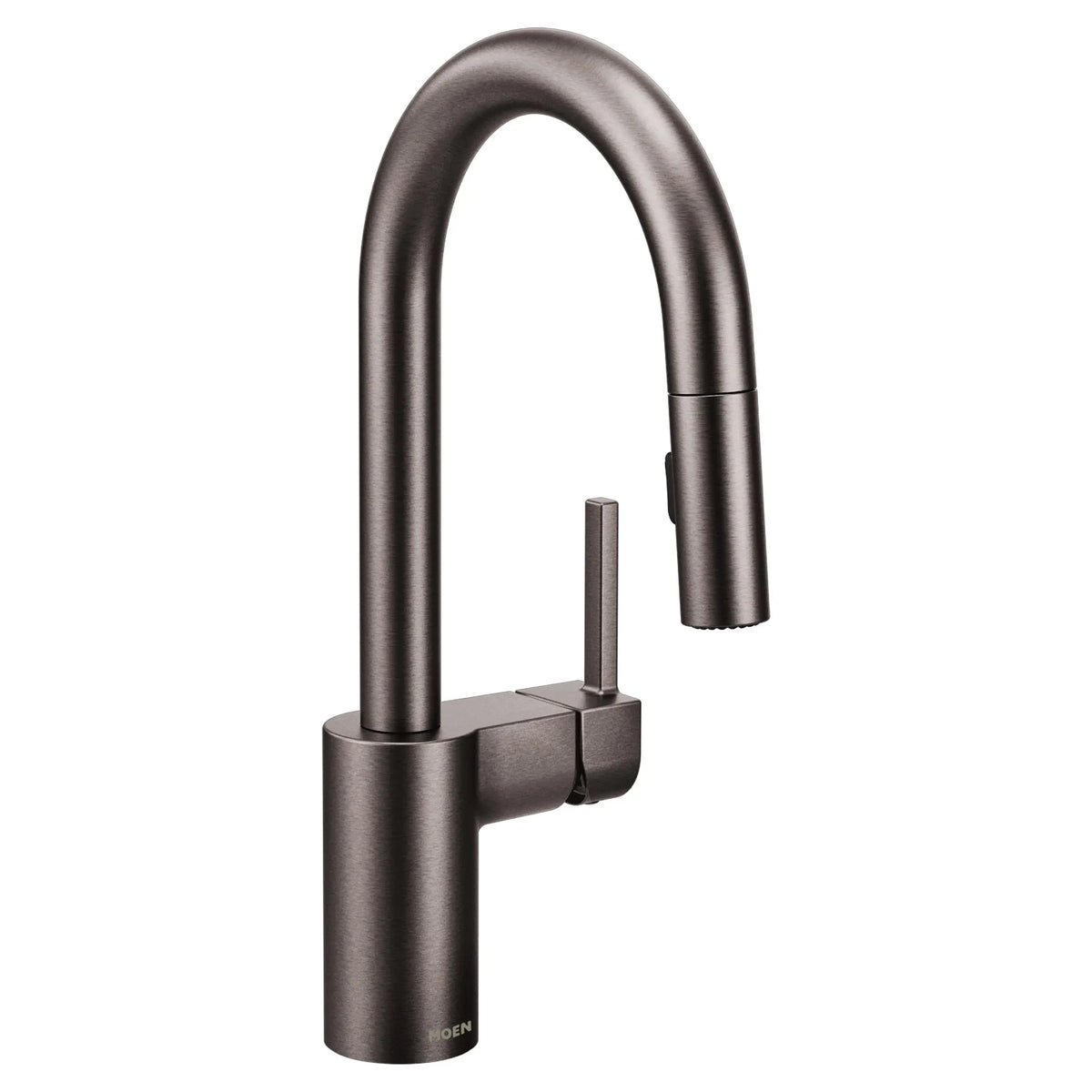 Moen Align Single-Handle High-Arc Pulldown Kitchen Faucet 7565 in Black Stainless (7565BLS) - view 4