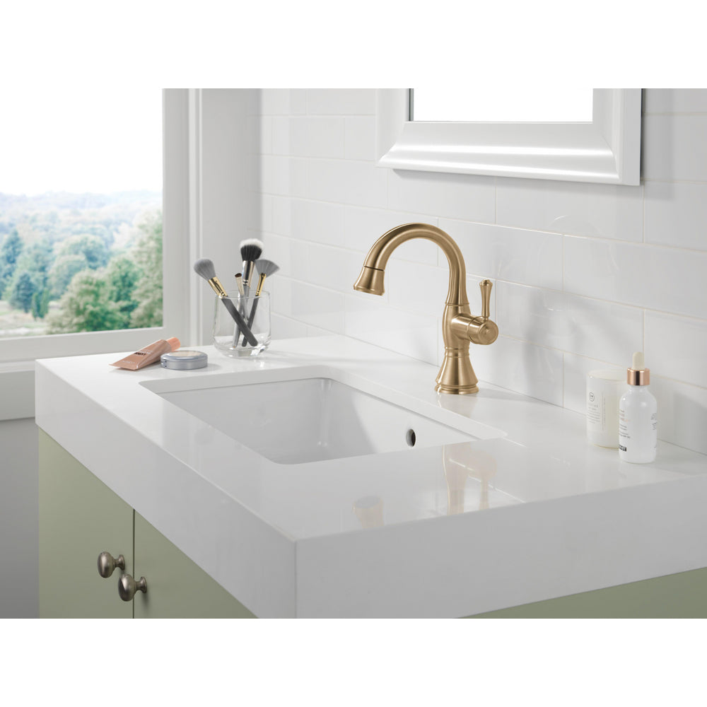 Delta Cassidy Single Handle Pull Down Bathroom Faucet 597