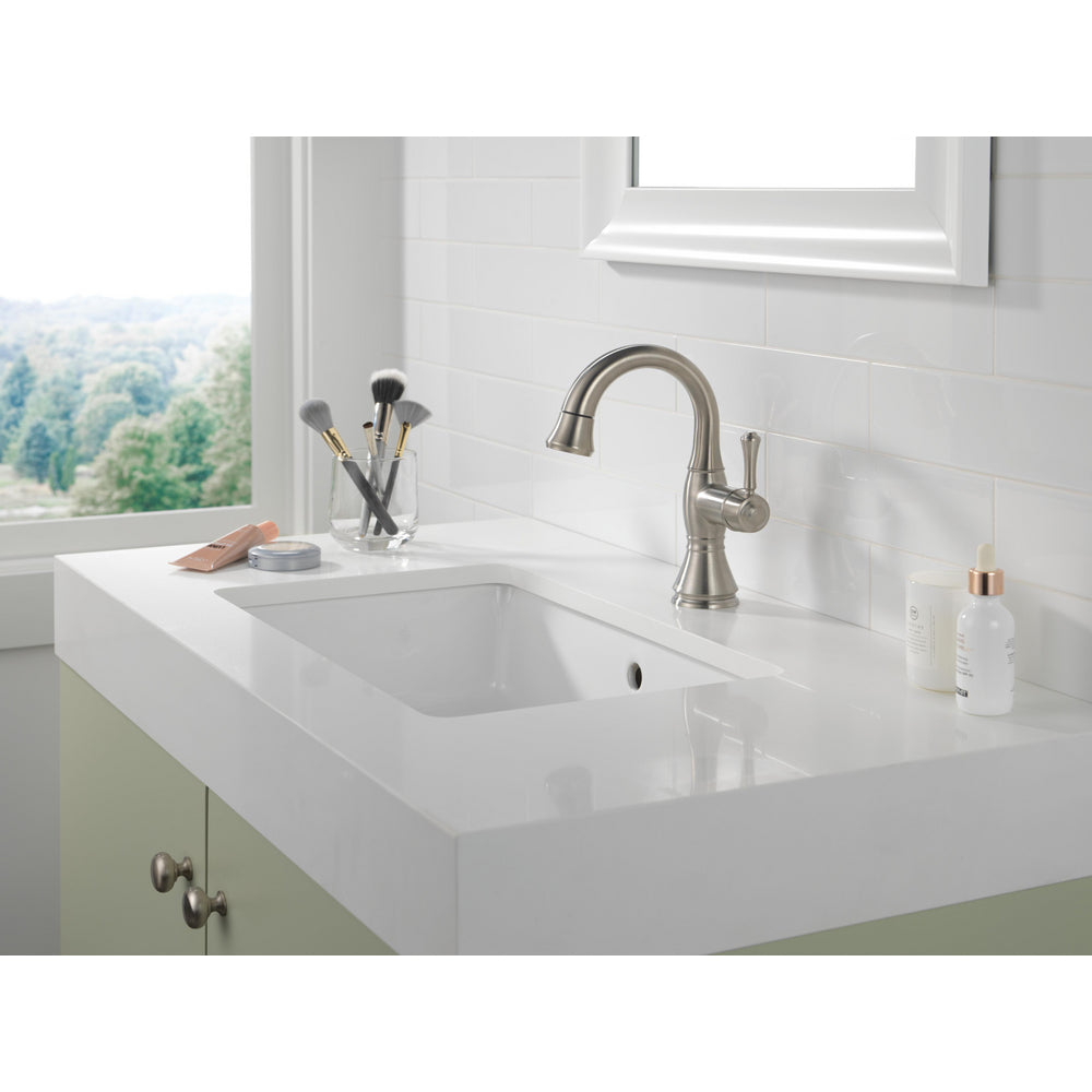 Delta Cassidy Single Handle Pull Down Bathroom Faucet 597