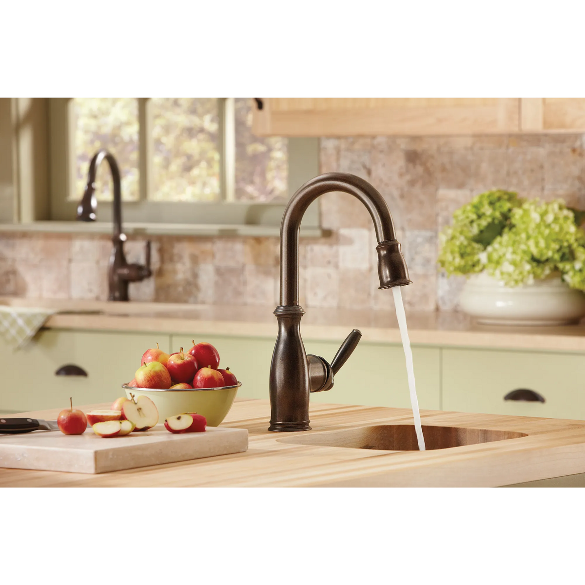 Moen Brantford Single-Handle High-Arc Pulldown Single Mount Bar Faucet 5985 in Oil Rubbed Bronze (5985ORB) - view 2