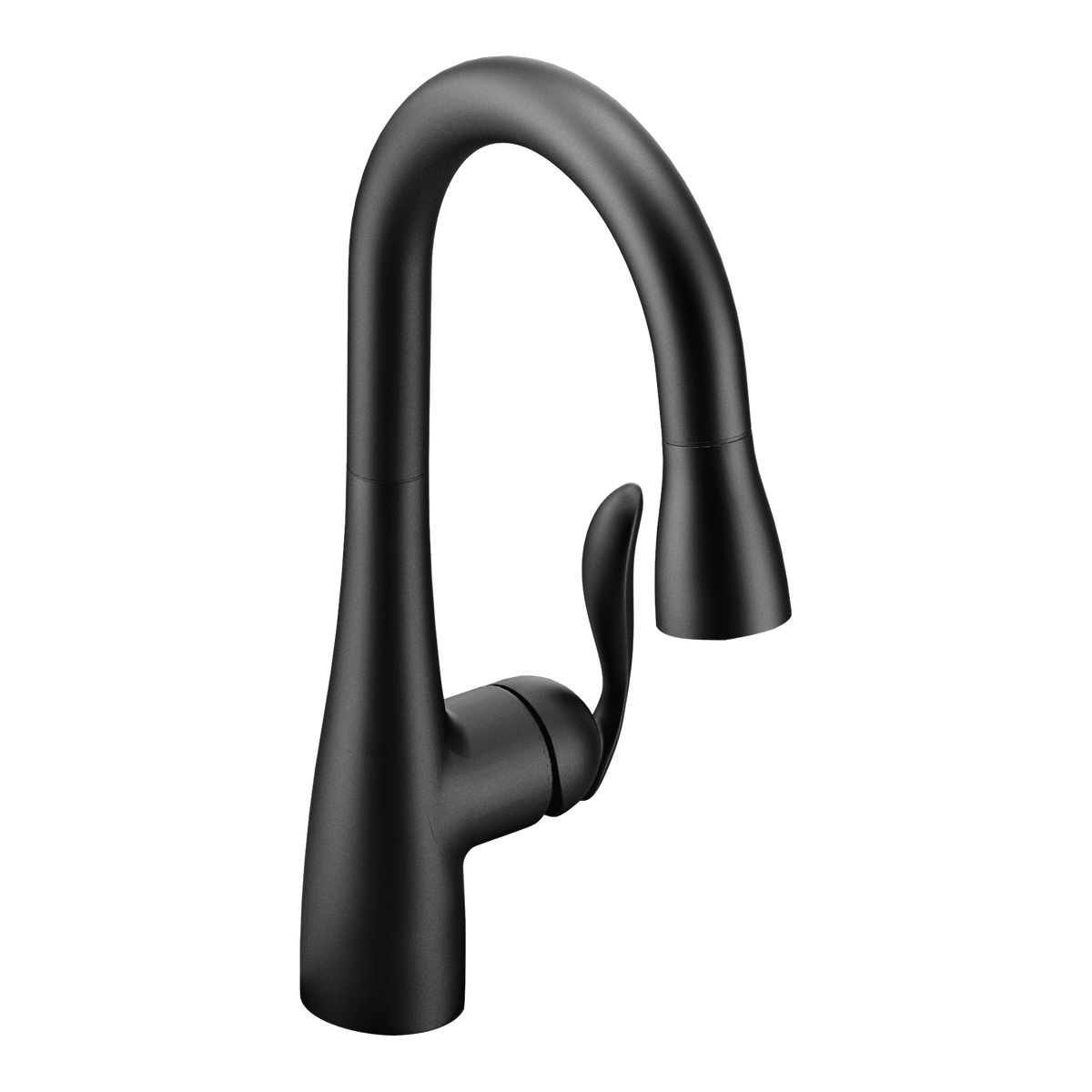 Moen Arbor Single-Handle High-Arc Pulldown Bar Faucet 5995 in Matte Black (5995BL)