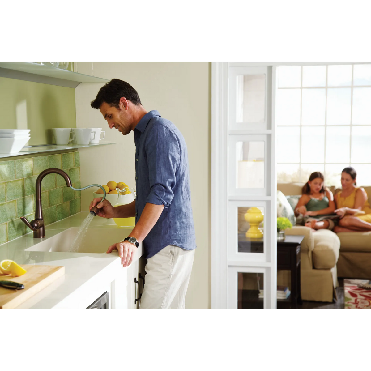 Moen Arbor Single-Handle High-Arc Pulldown Bar Faucet 5995 in Oil Rubbed Bronze (5995ORB) - view 4