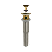 Stylish Pop-Up Bathroom Sink Drain with Overflow Brushed Gold D-700G