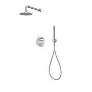 Rubi Vertigo 1/2" Thermostatic Shower Set with 8" Shower Head and 16" Horizontal Arm RVT2A40-13N