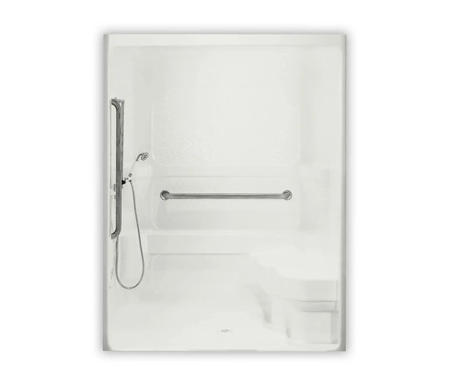 60NHS 84 x 37 Acrylic Alcove Center Drain One-Piece Shower in White - Plumbing Market