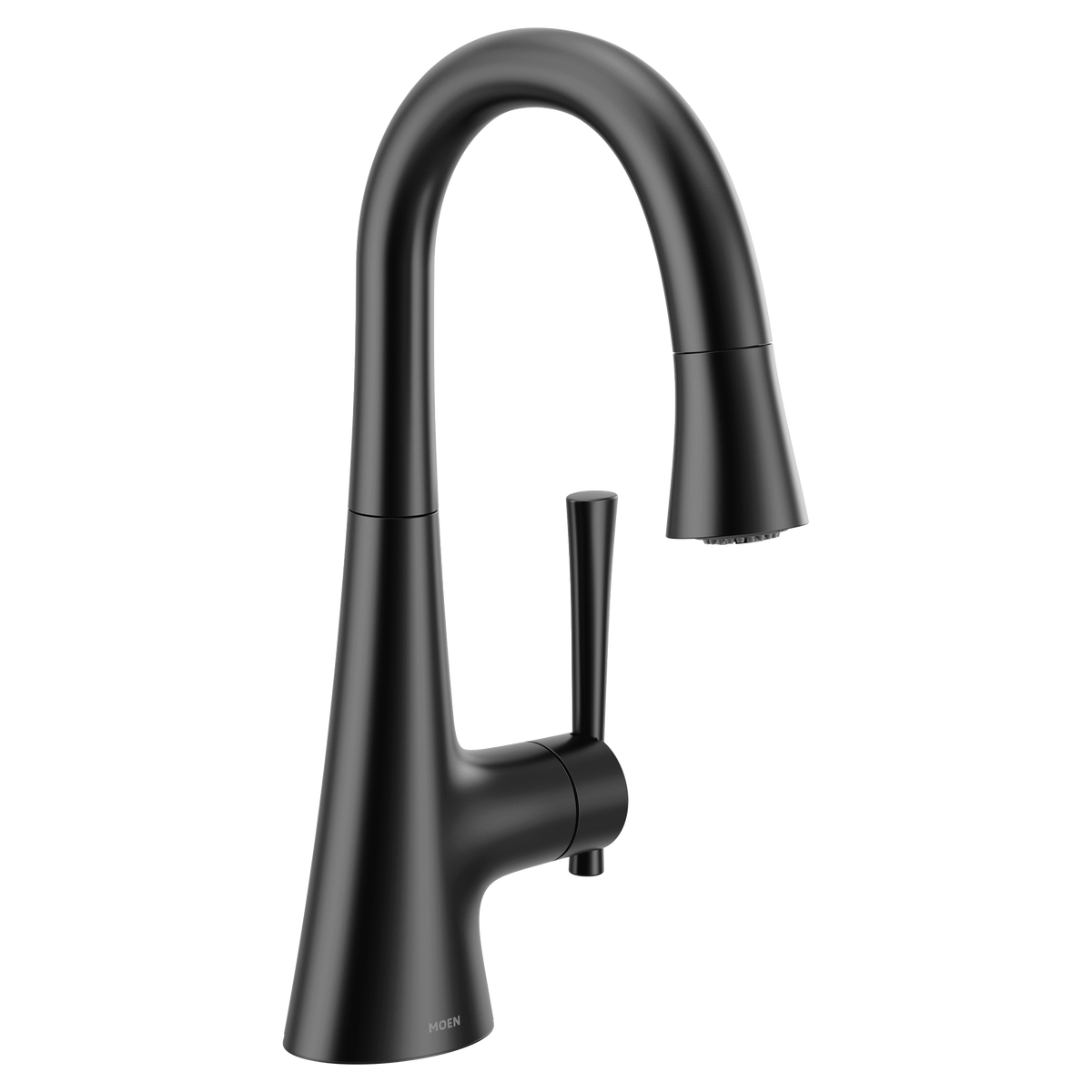 Moen Kurv Single-Handle High-Arc Bar Faucet 6126 in Matte Black (6126BL)