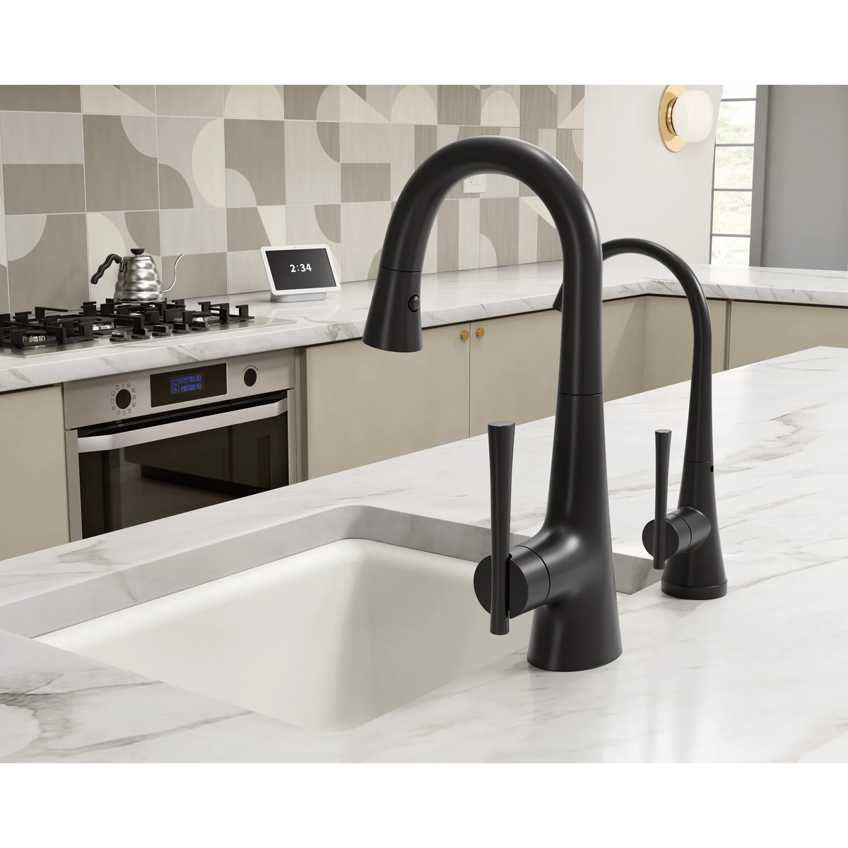 Moen Single-Handle High-Arc Single Mount Beverage Faucet S5560 in Matte Black (S5560BL) - view 2