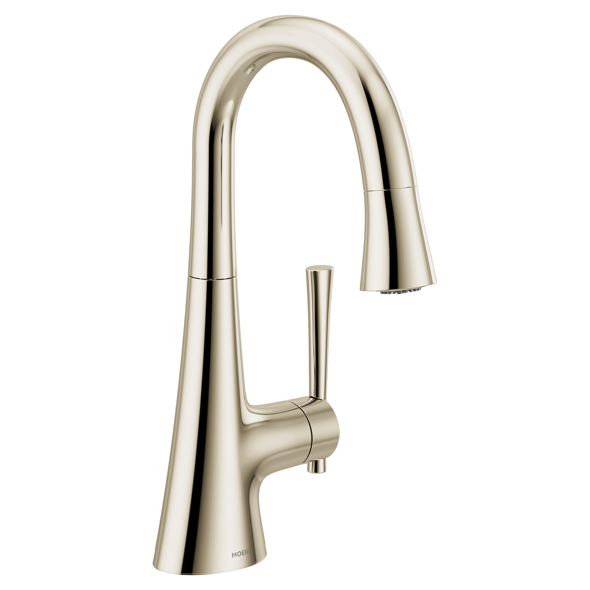 Moen Kurv Single-Handle High-Arc Bar Faucet 6126 in Polished Nickel (6126NL)