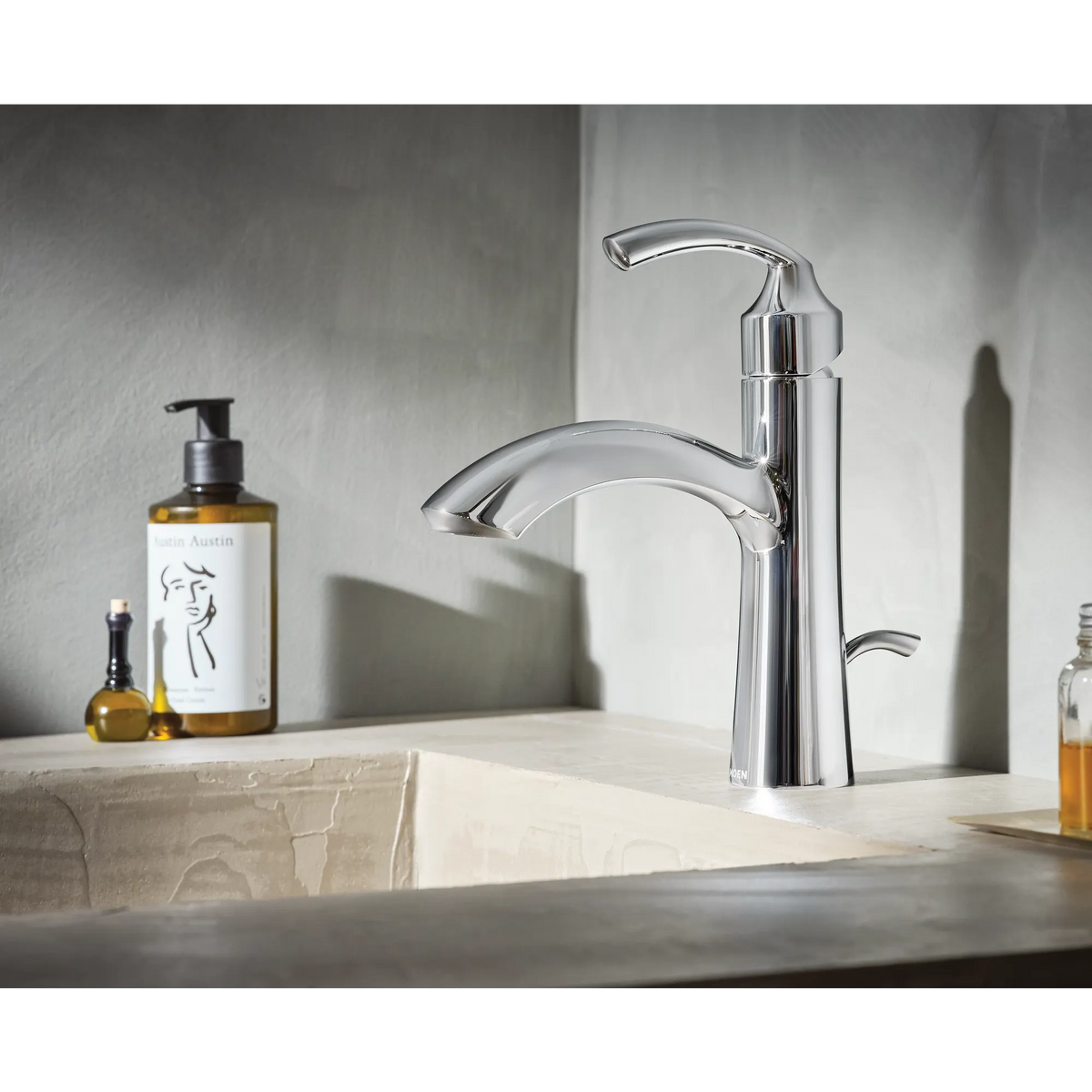 Moen Glyde Single-Handle High-Arc Bathroom Faucet 6170 in Chrome (6170) - view 4