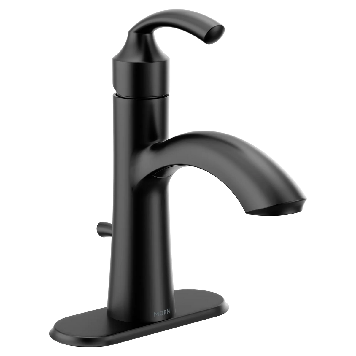 Moen Glyde Single-Handle High-Arc Bathroom Faucet 6170 in Matte Black (6170BL) - view 2
